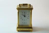 A Robert Blandford gilt carriage clock