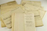 A selection of unframed Georgian and later Indentures