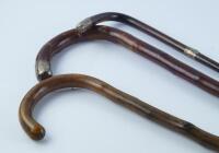 Three Victorian and later walking sticks