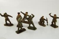 A collection of military toy soldiers