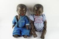 Two mid 20thC black dolls.