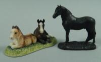 Two horse figure groups