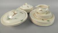 A Royal Doulton Coppice pattern part dinner service