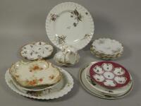 Various items of late 19thC / early 20thC Limoges