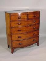 A Victorian mahogany bow fronted chest