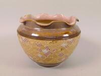 A Royal Doulton pink Slaters Patent jardiniere