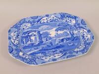 A Copeland Spode Italian pattern canted rectangular blue and white meat dish