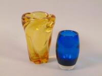 Two Whitefriars glass vases