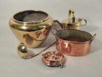 Various items of metalware