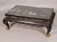 A 20thC Japanned rectangular coffee table