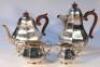 A George V silver Art Deco four piece part tea service