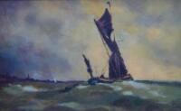 Mary Gray (20thC). Copy of Spritsail barge putting to sea by Edward Seago