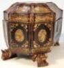 A mid-19thC Chinese export papier mache tea caddy - 2