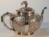 A Chong Woo Hong Kong white metal teapot