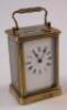 A 19thC French brass carriage clock