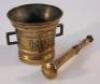 A 19thC brass pestle and mortar - 2