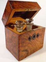 A 19thC Continental walnut perfume box