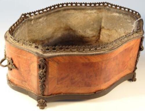 A 19thC French walnut planter