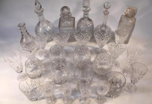 A quantity of Waterford and other crystal drinking glasses