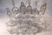 A quantity of Waterford and other crystal drinking glasses