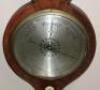 A George III flame mahogany wheel barometer - 2