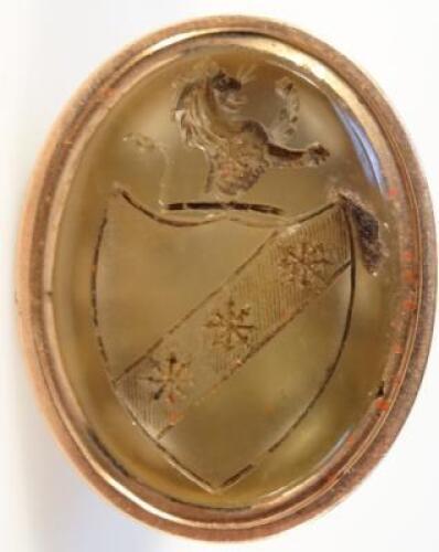 A 19thC panel wax seal