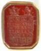 A 19thC carnelian panel wax seal