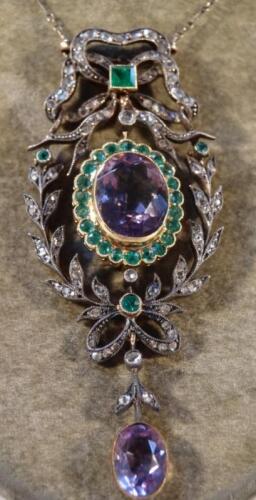 An Edwardian Suffragette pendant brooch