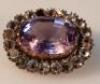 A Victorian amethyst and diamond brooch