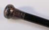 A George V silver and ebonised walking cane