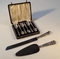 A set of six George VI silver tea spoons