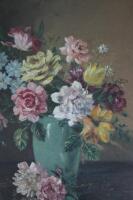 *Wilfred Knox (A D Bell 1884-1966). Still life vase of summer flowers on a table