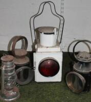 An early 20thC railway lamp