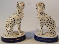 A pair of 19thC Staffordshire dalmatians