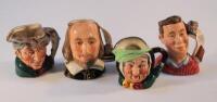 Four Royal Doulton character jugs