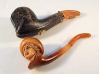 A late 19thC meerschaum pipe