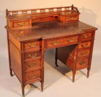 A late 19thC James Shoolbred mahogany desk