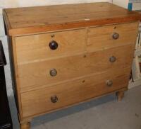 A stripped and lightly polished pine chest