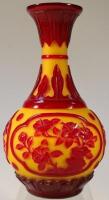 A Chinese Peking school glass vase