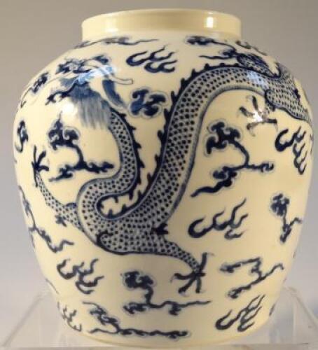 A Chinese blue and white ginger jar