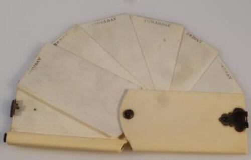 A Japanese ivory and bone note book