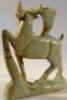 A Chinese celadon soapstone figure - 2