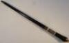 A 19thC Indian bone white metal and lacquered sword stick