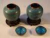 A pair of Chinese cloisonne ginger jars - 2