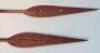 Two West African hardwood ceremonial paddle spears - 2