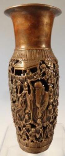 A Chinese bronzed vase