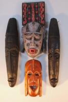 A quantity of tribal wall masks