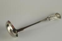 A Victorian Scottish silver sauce ladle