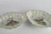 A pair of English possibly Worcester scallop dishes