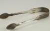 A pair of Victorian silver sugar tongs